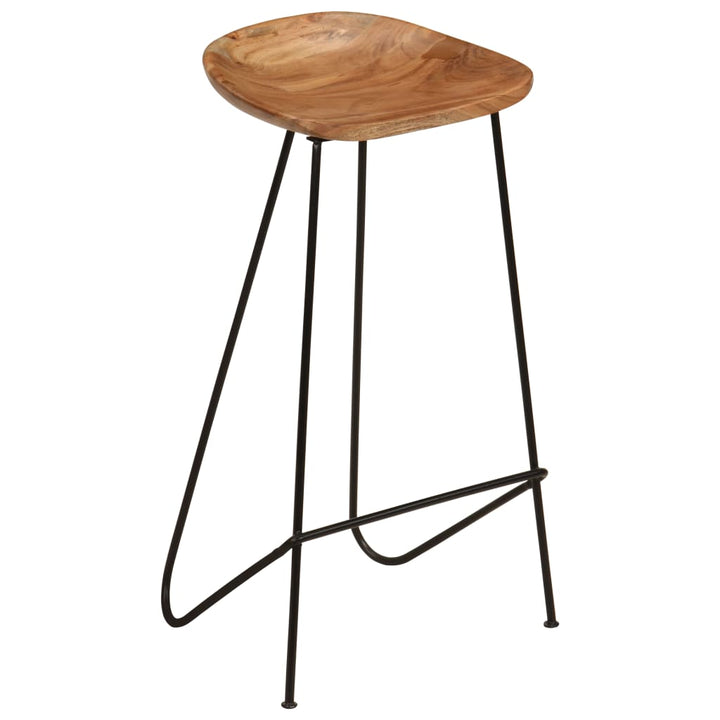 Scaune De Bar, 2 Buc., Lemn Masiv De Acacia