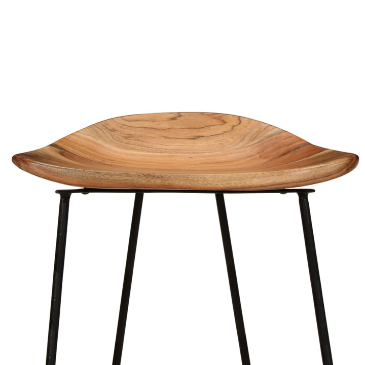 Scaune De Bar, 2 Buc., Lemn Masiv De Acacia
