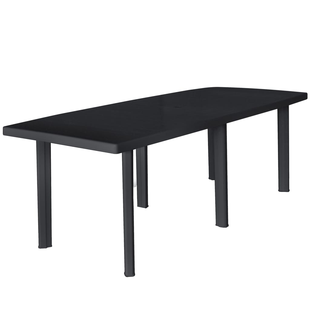 Masă De Grădină, Antracit, 216 X 90 X 72 Cm, Plastic