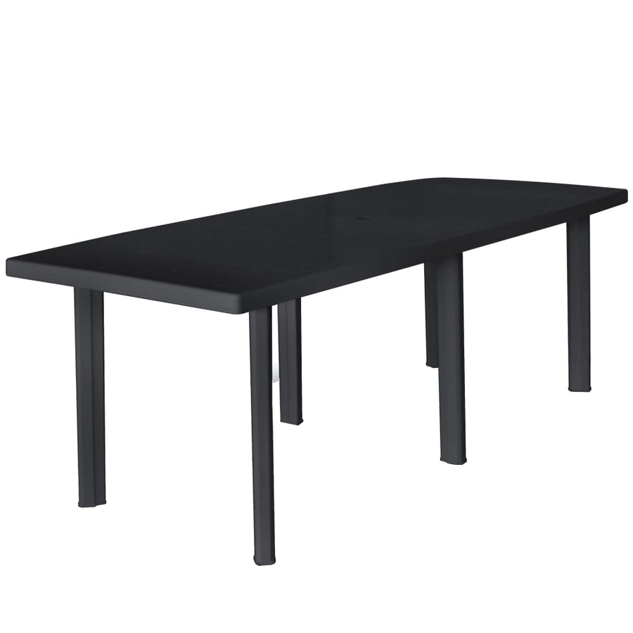 Masă De Grădină, Antracit, 216 X 90 X 72 Cm, Plastic