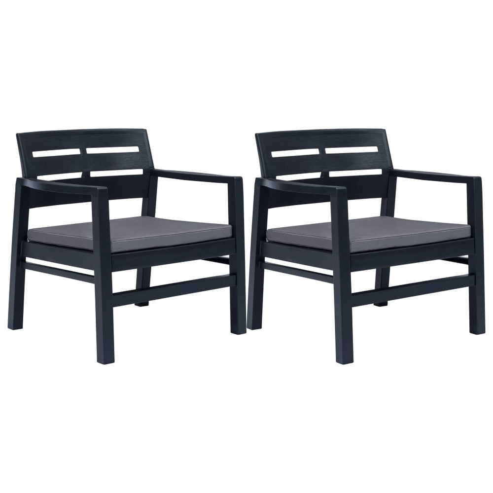 Set Mobilier De Grădină, 3 Piese, , Plastic