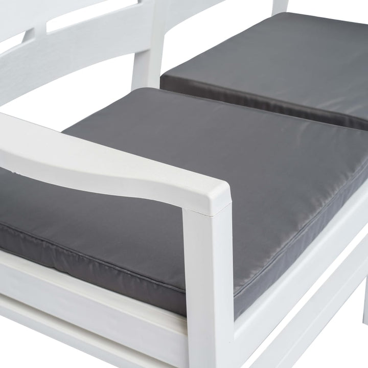 Bancă De Grădină Cu 2 Locuri, Perne, , 133 Cm, Plastic