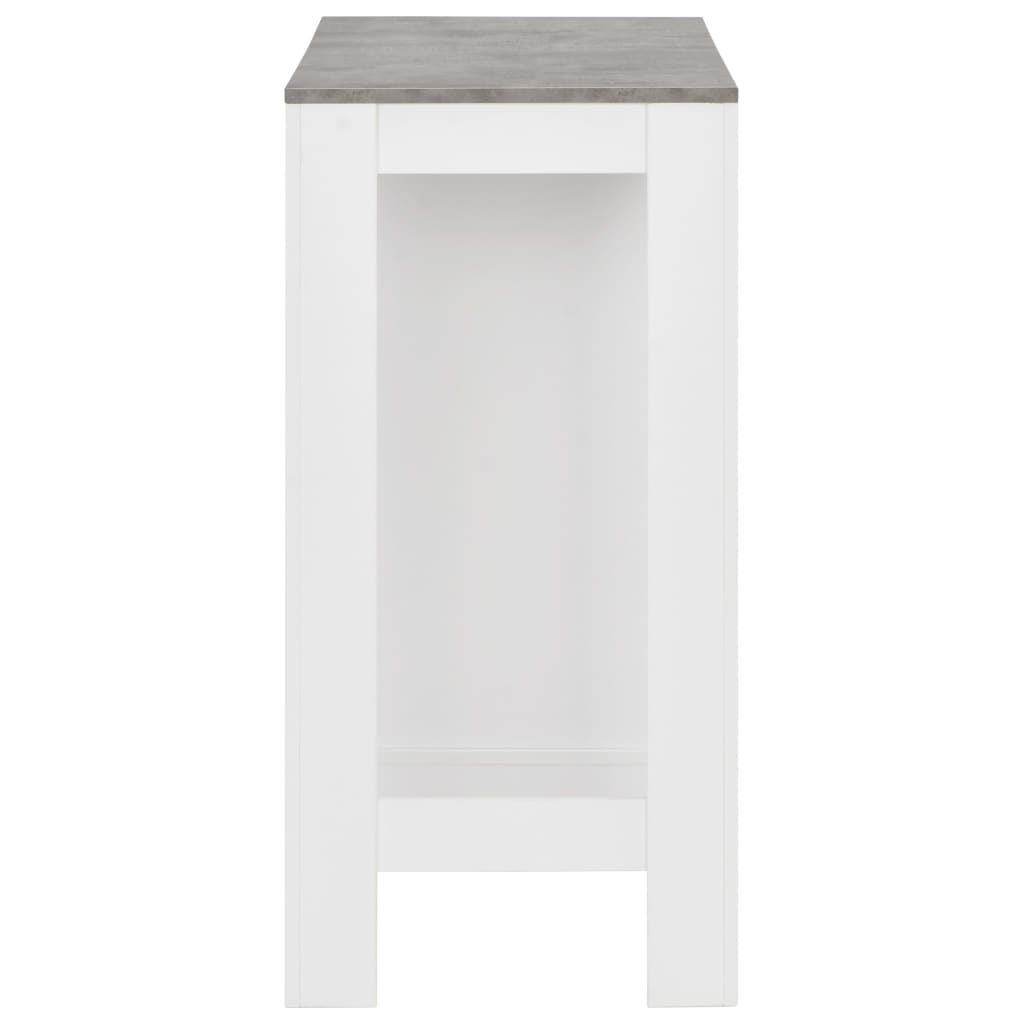 Masă De Bar Cu Raft, Alb, 110 X 50 X 103 Cm