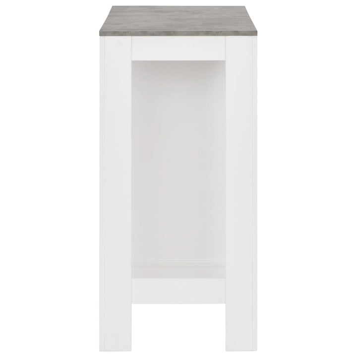 Masă De Bar Cu Raft, Alb, 110 X 50 X 103 Cm