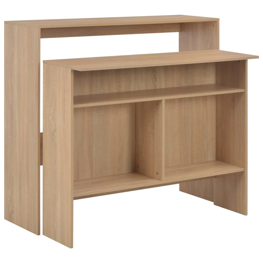 Masă De Bar Cu 2 Blaturi, , 130X40X120 Cm