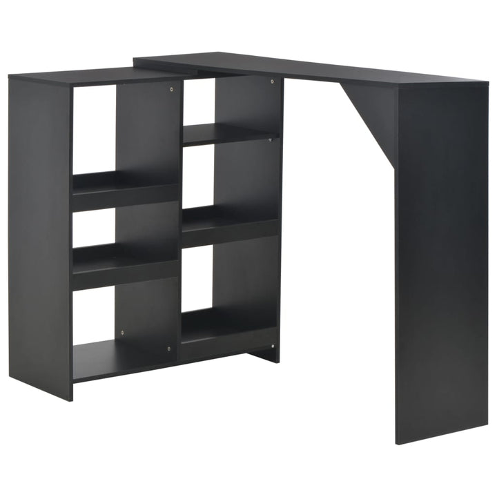 Masă De Bar Cu Raft Mobil, Alb, 138X39X110 Cm