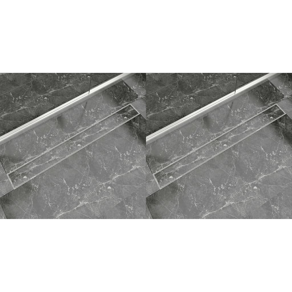 Rigolă Liniară De Duș, 2 Buc., , Oțel Inoxidabil