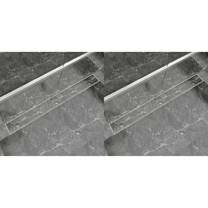 Rigolă Liniară De Duș, 2 Buc., , Oțel Inoxidabil