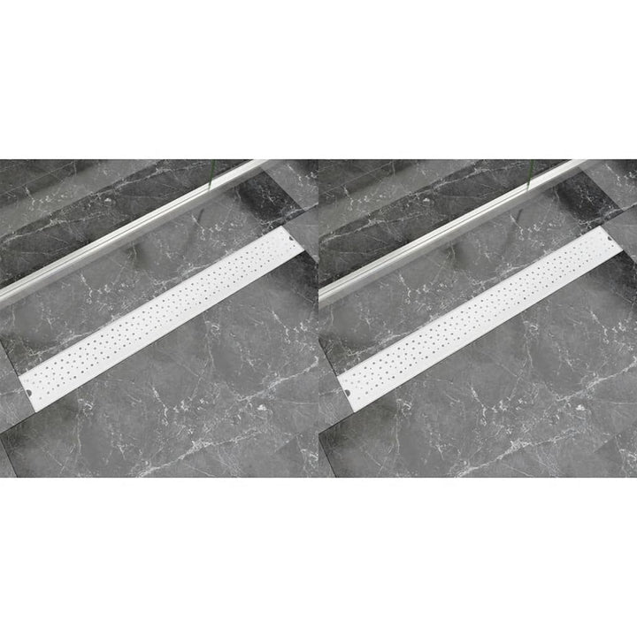 Rigolă Liniară De Duș 2 Buc. Oțel Inoxidabil Bule