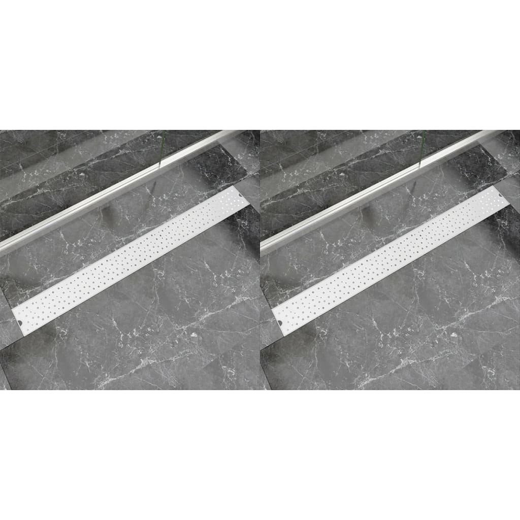 Rigolă Liniară De Duș 2 Buc. Oțel Inoxidabil Bule