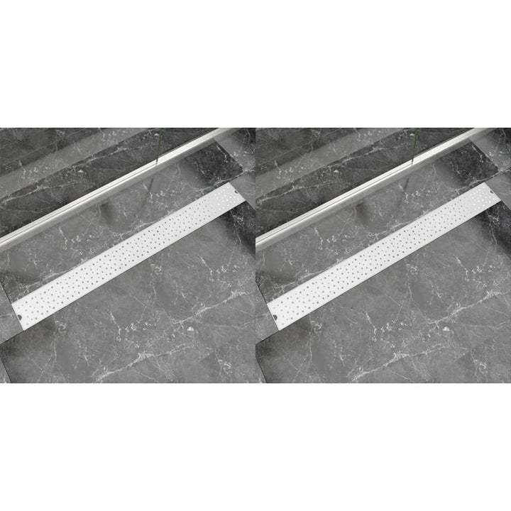 Rigolă Liniară De Duș 2 Buc. Oțel Inoxidabil Bule