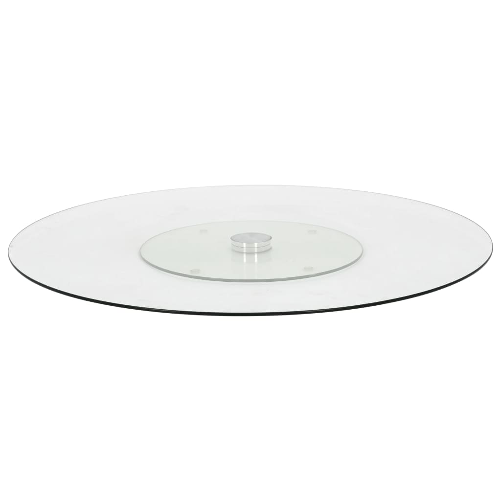 Platou Servire Rotativ Transparent, 60 Cm, Sticlă Securizată