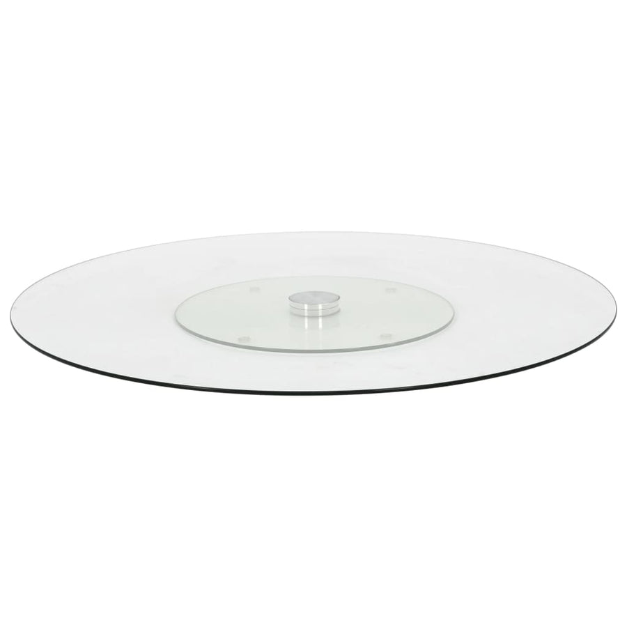 Platou Servire Rotativ Transparent, 60 Cm, Sticlă Securizată