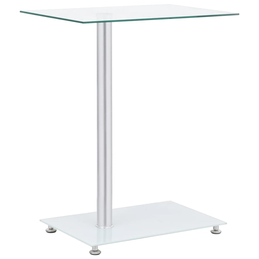 Masă Laterală Formă U Transparent 45X30X58 Cm Sticlă Securizată