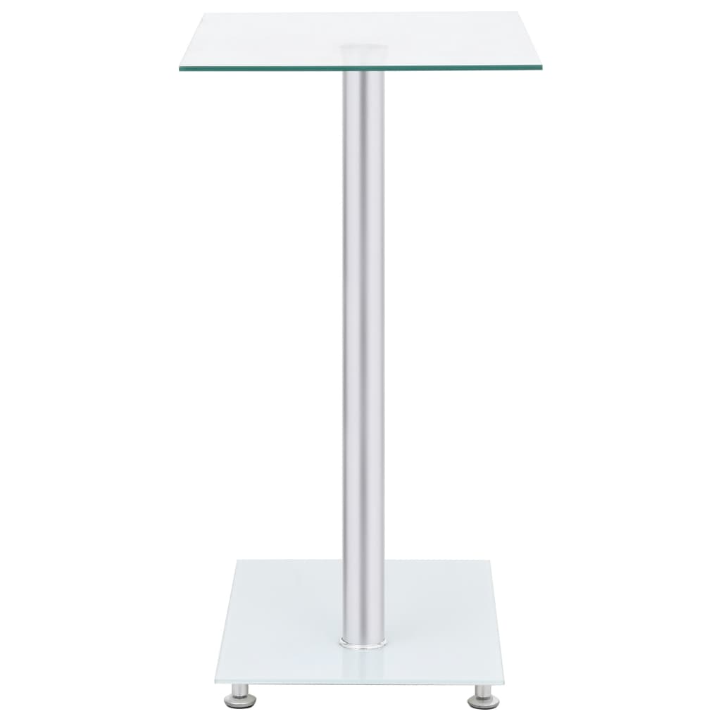 Masă Laterală Formă U Transparent 45X30X58 Cm Sticlă Securizată