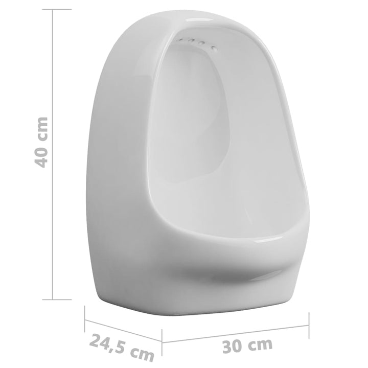 Pisoar De Perete Cu Supapă Pentru Spălare, , Ceramică
