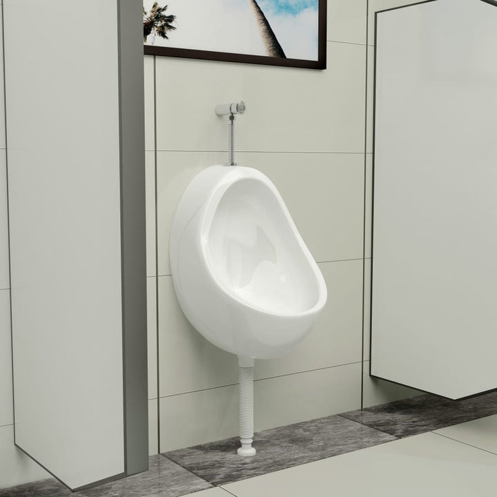 Pisoar De Perete Cu Supapă Pentru Spălare, , Ceramică