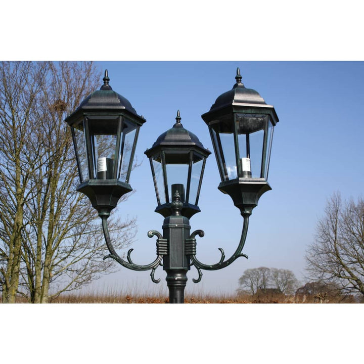 Felinar Brighton Cu 3 Brațe 230 Cm Verde Închis/Negru