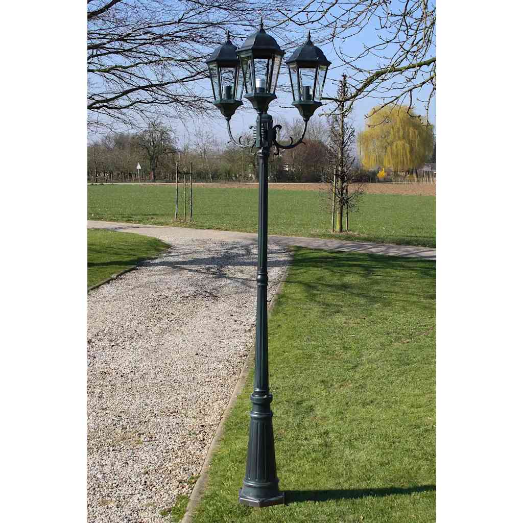 Felinar Brighton Cu 3 Brațe 230 Cm Verde Închis/Negru