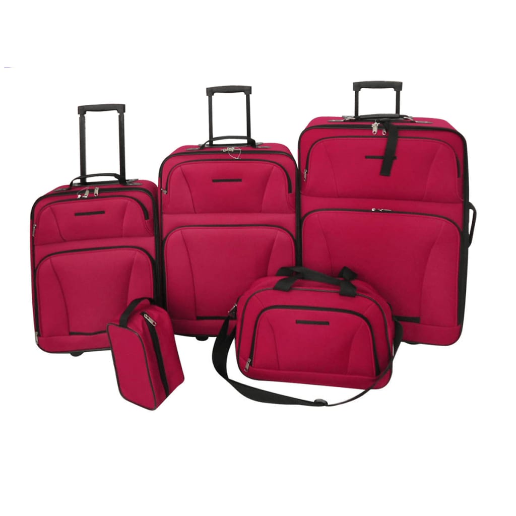 Set De Bagaje De Călătorie, 5 Piese, , Material Textil
