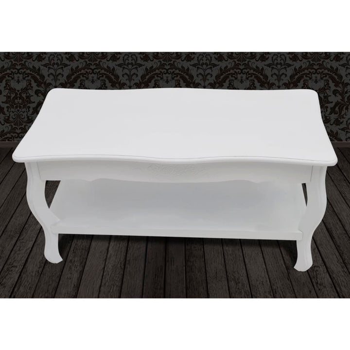 Măsuță De Cafea Cu 2 Niveluri, Mdf, Alb