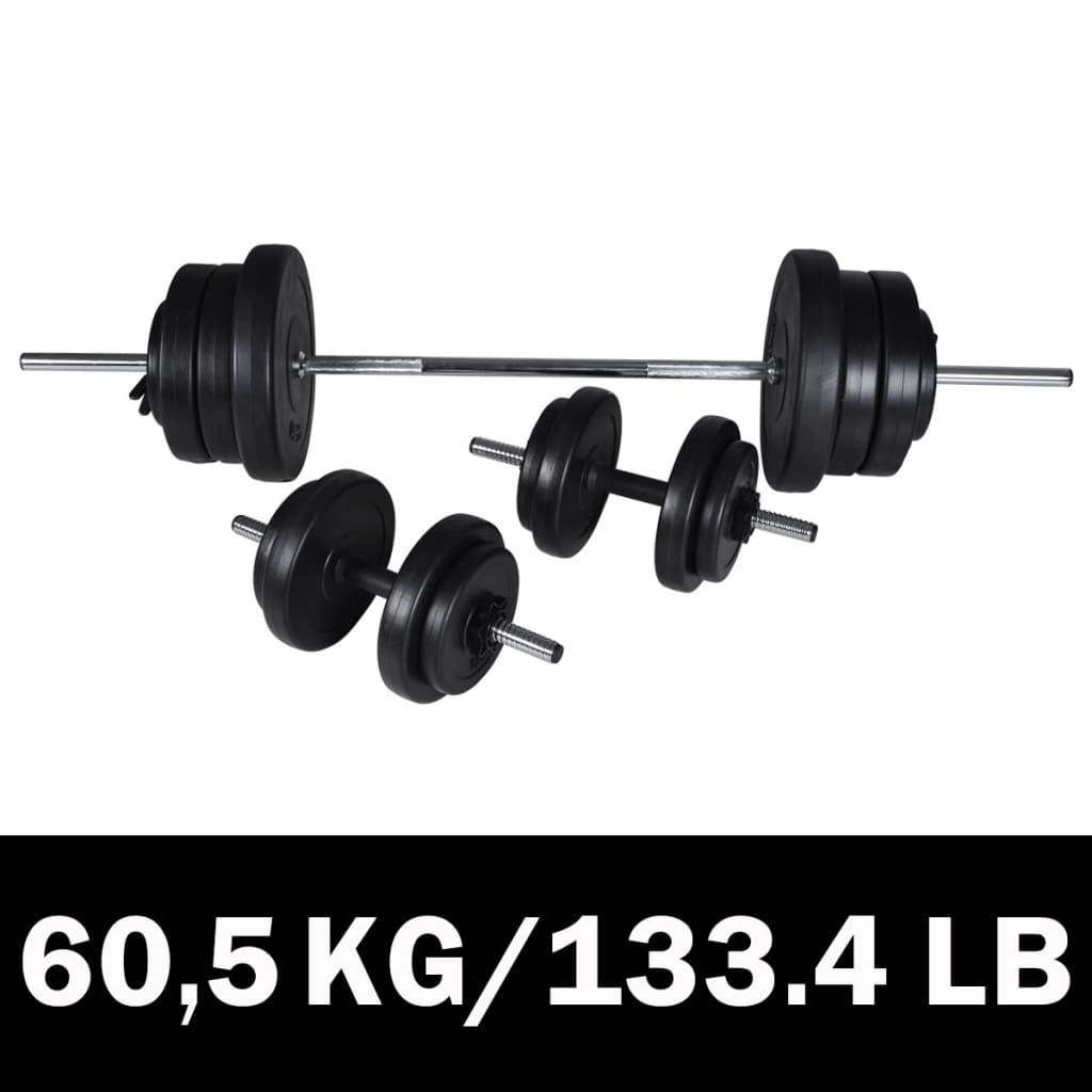 Set Halteră Ondulată Cu Greutăți, 90 Kg
