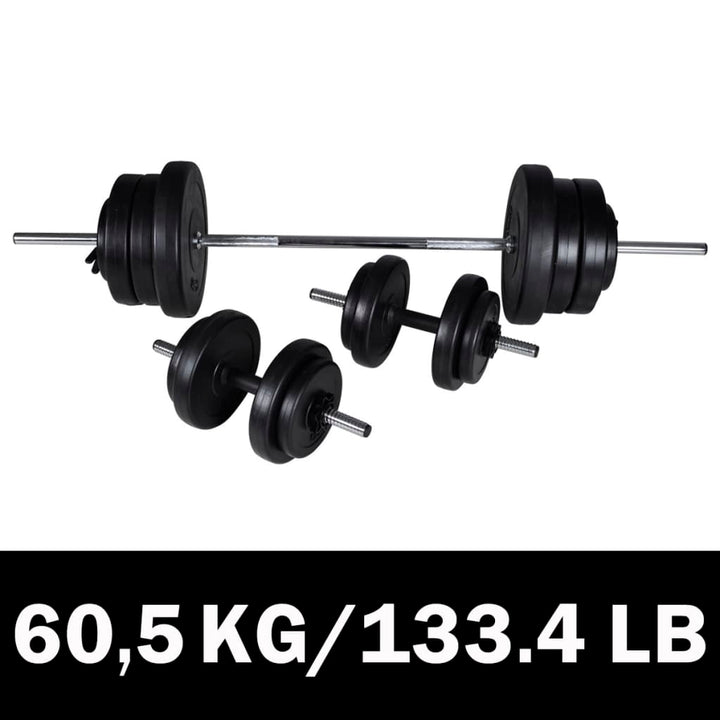 Set Halteră Ondulată Cu Greutăți, 90 Kg