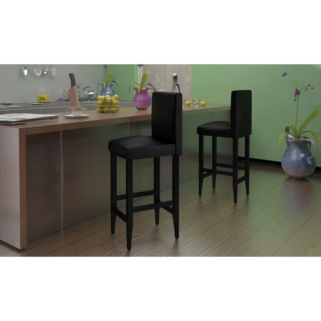 Scaune De Bar, 6 Buc., , Piele Ecologică