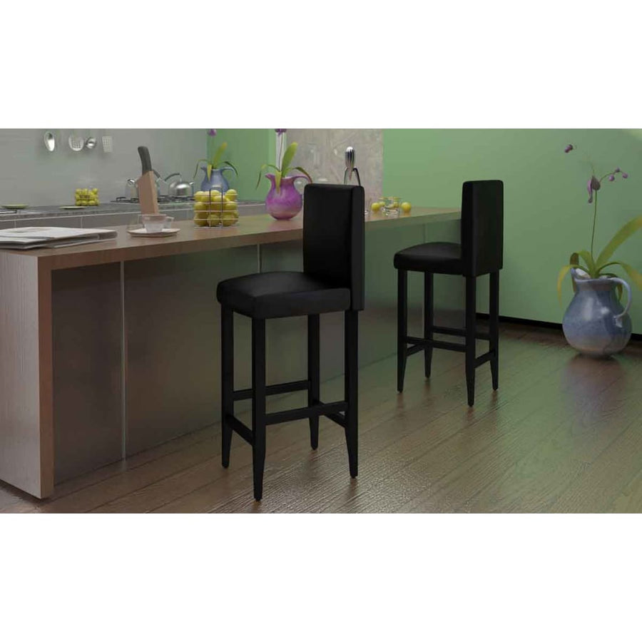 Scaune De Bar, 6 Buc., , Piele Ecologică