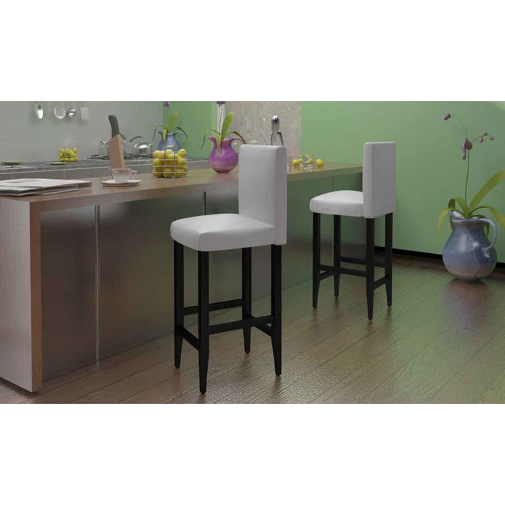 Scaune De Bar, 6 Buc., , Piele Ecologică