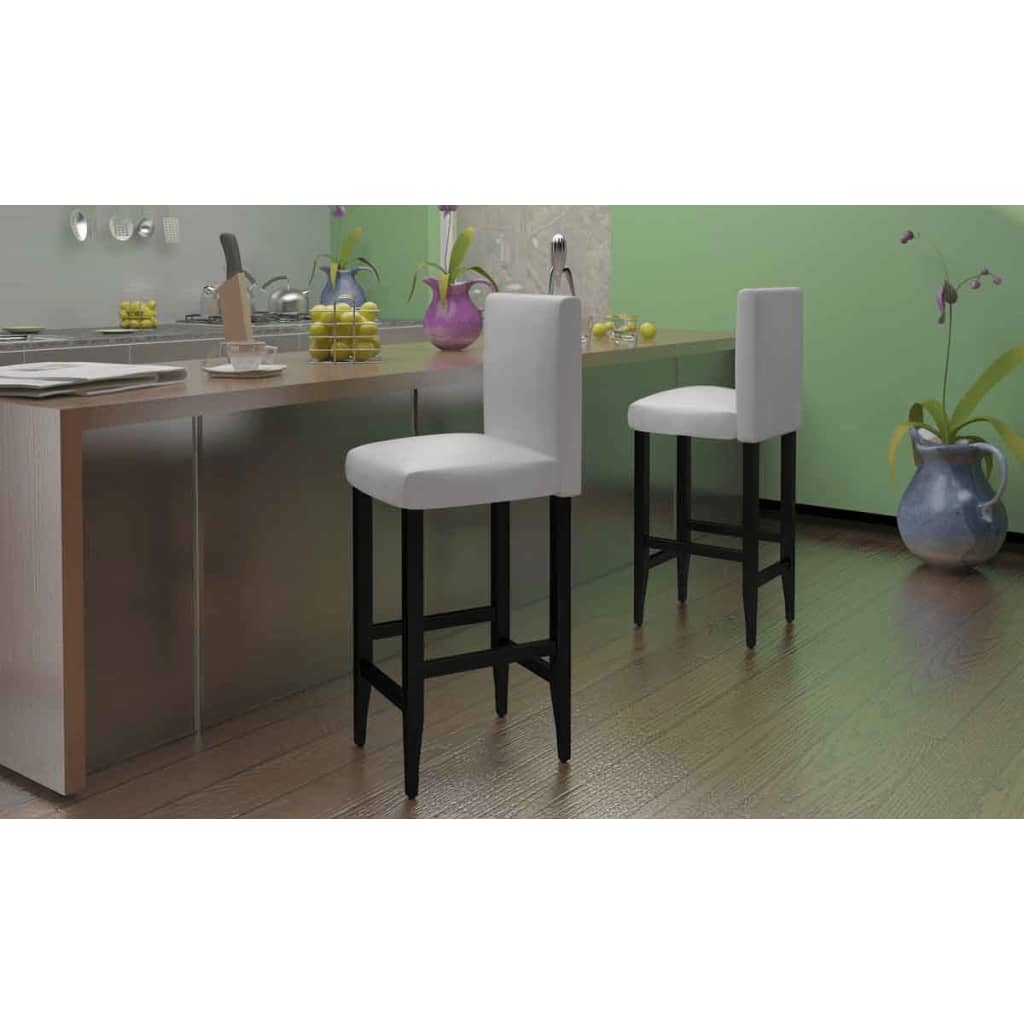 Scaune De Bar, 6 Buc., , Piele Ecologică
