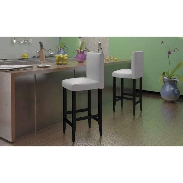 Scaune De Bar, 6 Buc., , Piele Ecologică