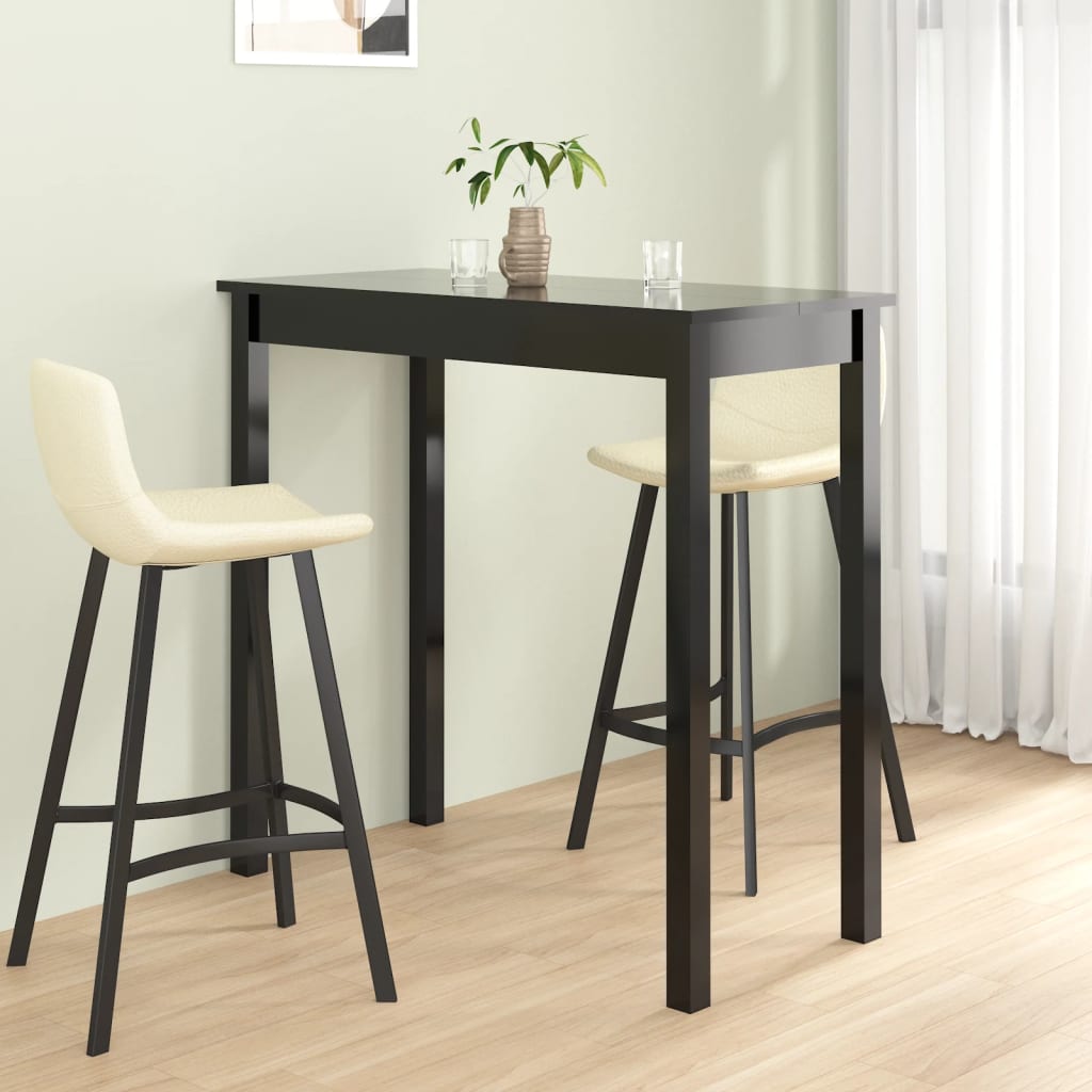 Masă De Bar Din Mdf, Negru, 55 X 55 X 107 Cm