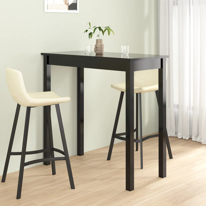 Masă De Bar Din Mdf, Negru, 55 X 55 X 107 Cm