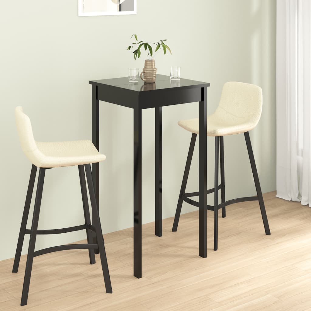 Masă De Bar Din Mdf, Negru, 55 X 55 X 107 Cm