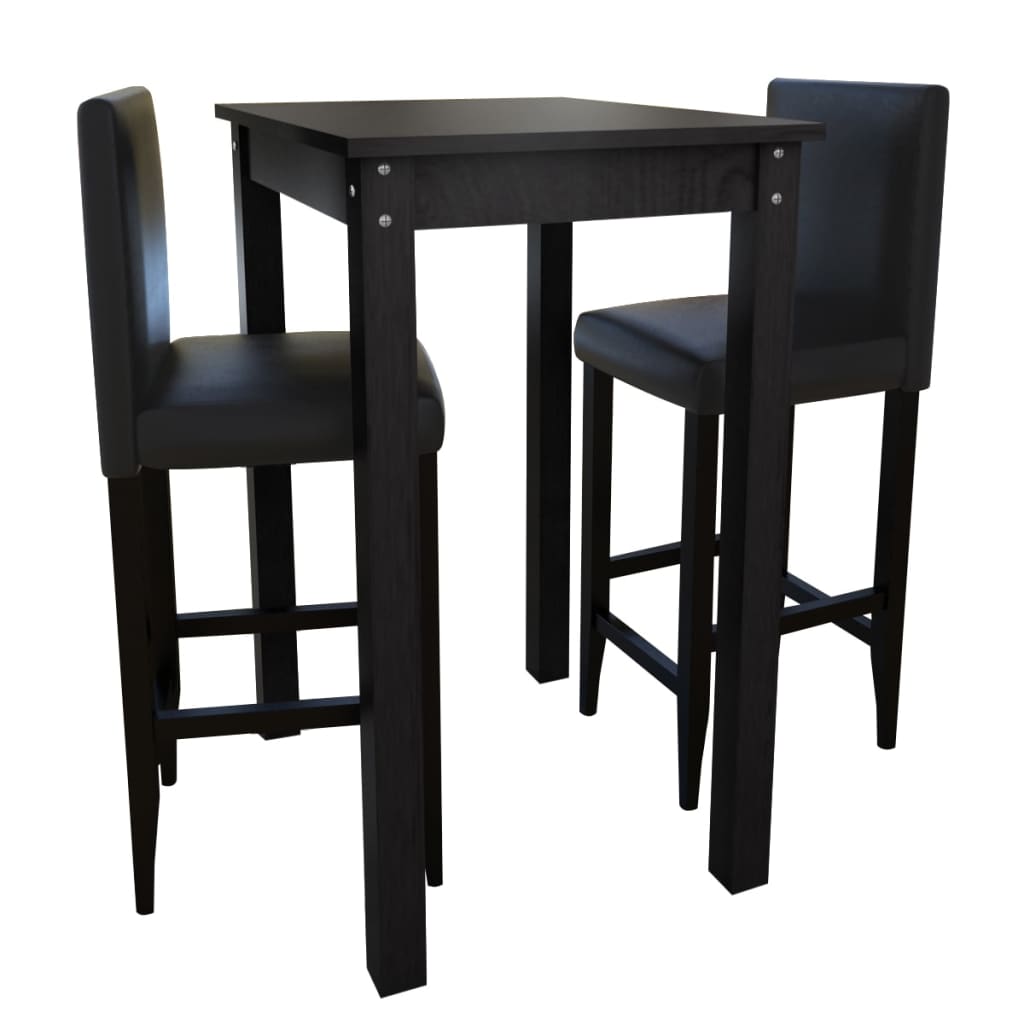 Masă De Bar Cu 4 Scaune De Bar, Negru