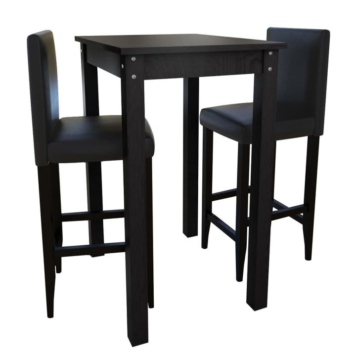 Masă De Bar Cu 4 Scaune De Bar, Negru