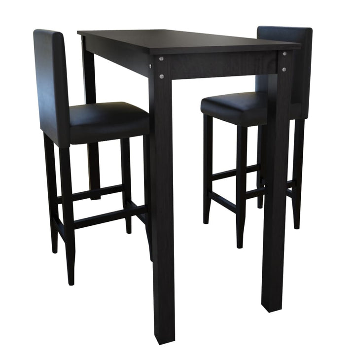 Masă De Bar Cu 4 Scaune De Bar, Negru