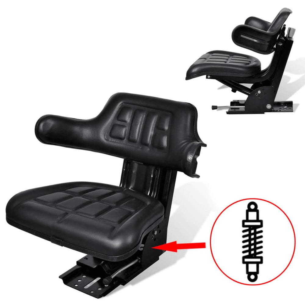 Scaun De Tractor Cu Suspensie, Negru