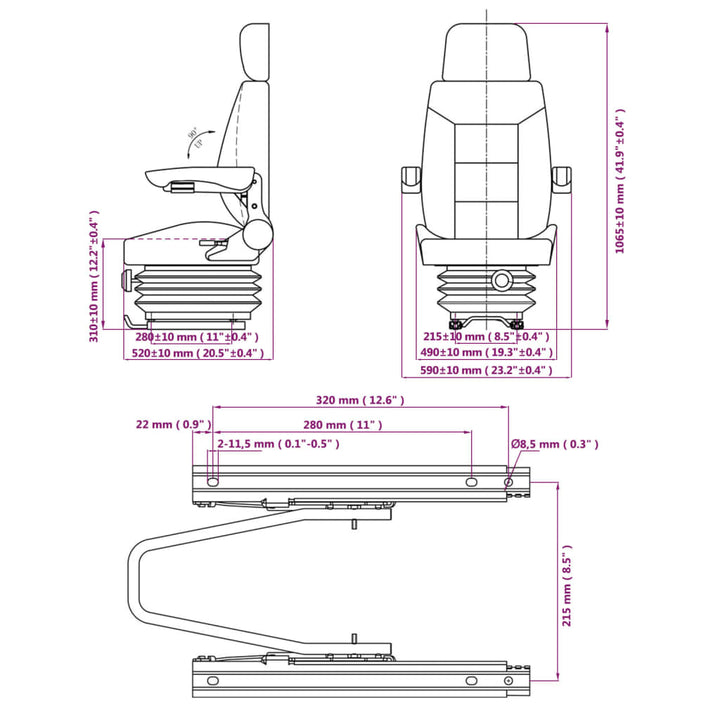 Scaun De Tractor Cu Suspensie