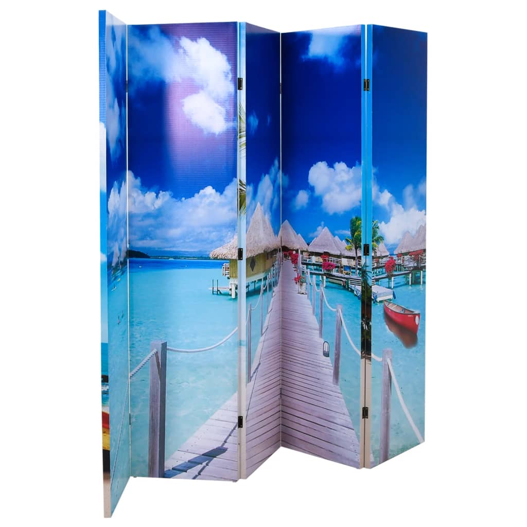 Paravan De Cameră Pliabil, 217 X 170 Cm, Flori