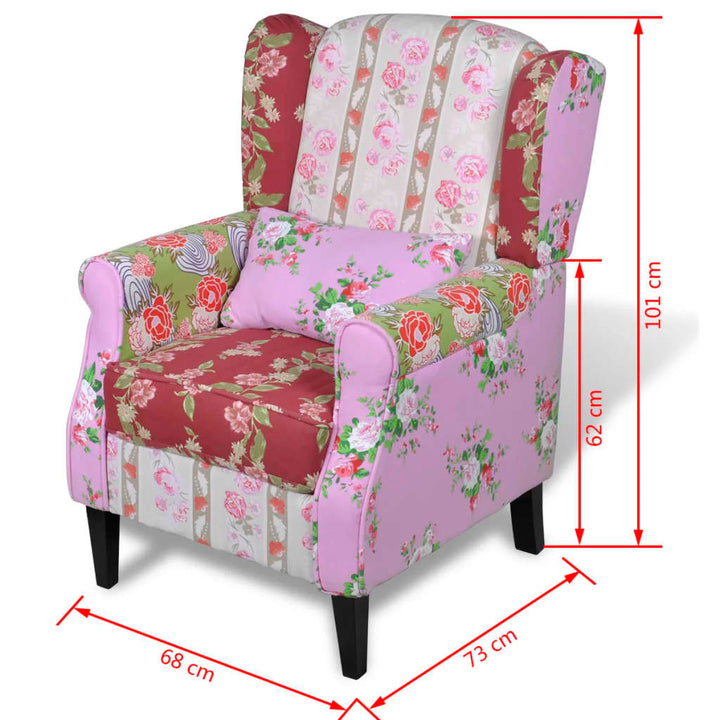 Fotoliu Cu Design Petice, Material Textil