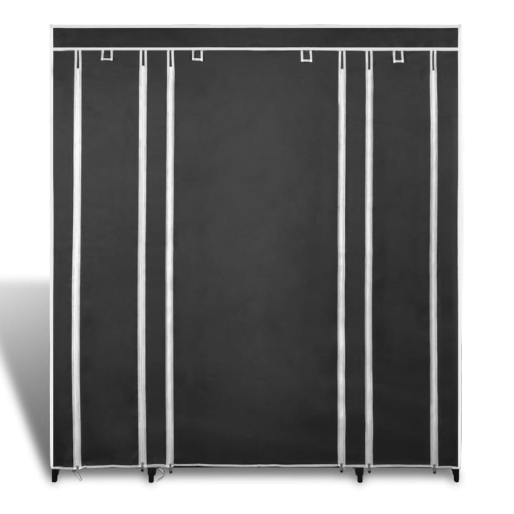 Dulap Material Textil Compartimente Și Tije 45X150X176 Cm