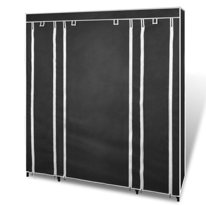 Dulap Material Textil Compartimente Și Tije 45X150X176 Cm