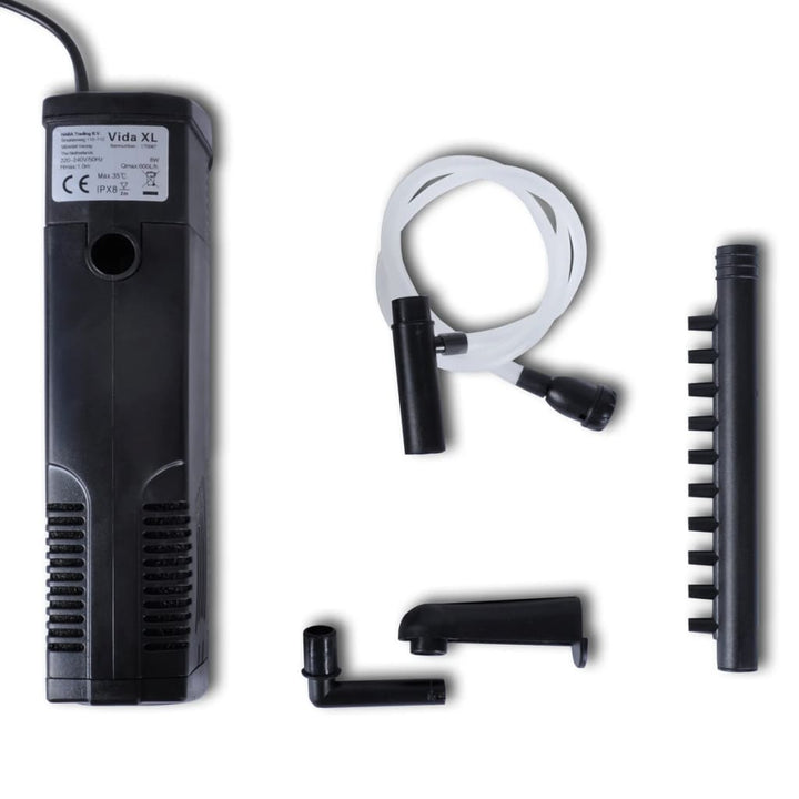 Pompă Cu Filtru Pentru Acvariu Cu Carbon Activ, 600L/H