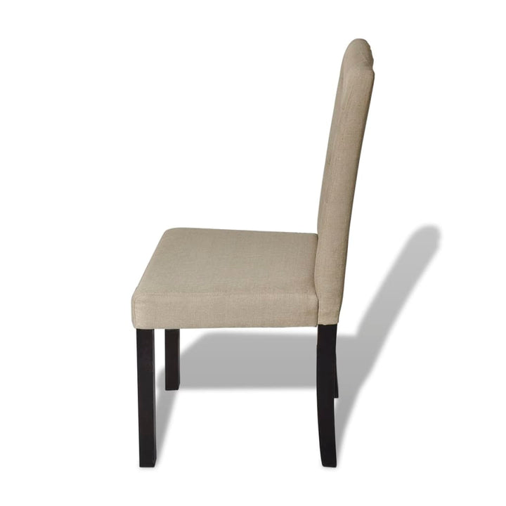 Scaune De Bucătărie, 4 Buc., Cafeniu, Material Textil