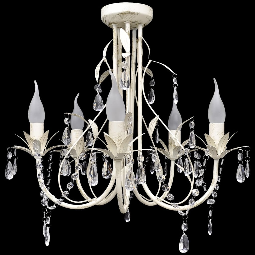 Lampă De Plafon Suspendată, Candelabru Cristal, Elegant, 5 Becuri