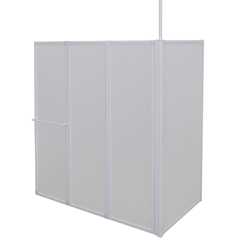 Paravan Cadă Duș În Formă De L 70X120X137 Cm 4 Panouri Pliabil