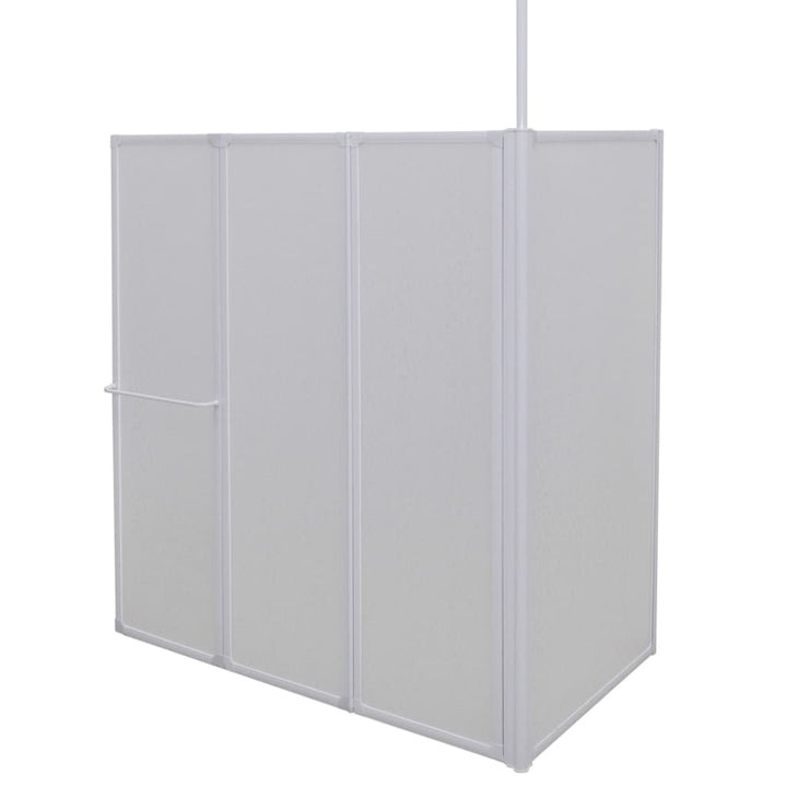 Paravan Cadă Duș În Formă De L 70X120X137 Cm 4 Panouri Pliabil