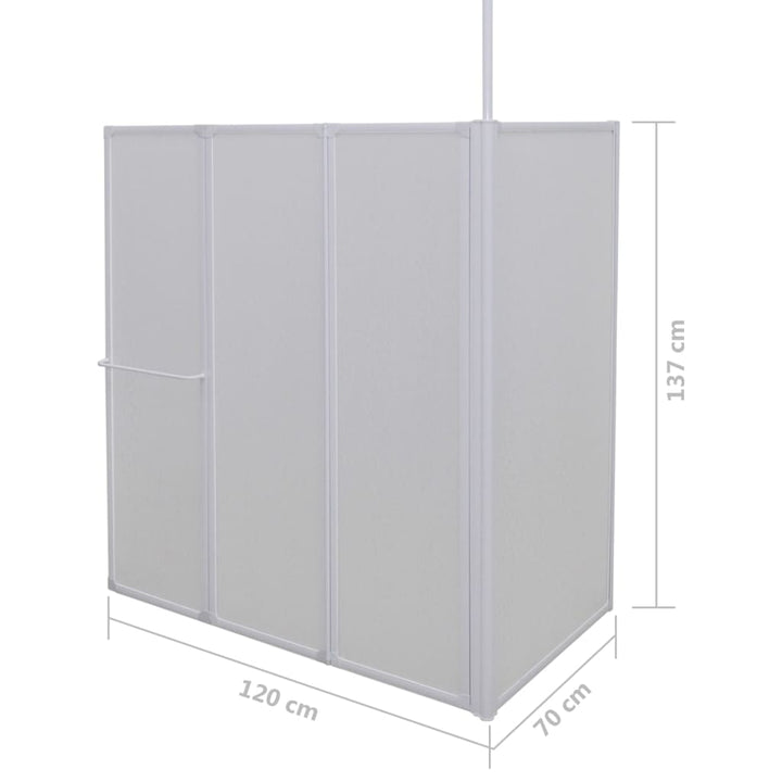 Paravan Cadă Duș În Formă De L 70X120X137 Cm 4 Panouri Pliabil